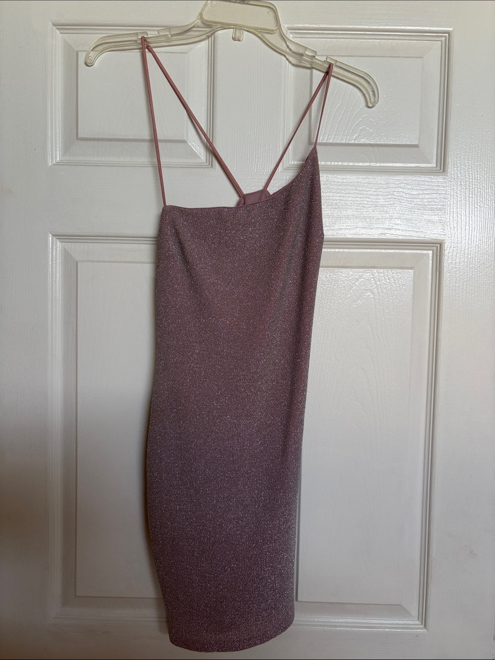 blue blush lavender mini dress thin straps womens sz small